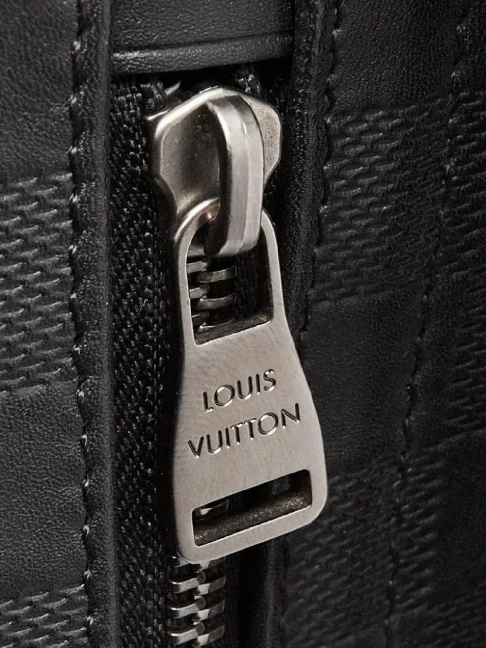 Louis Vuitton Black Damier Infini Leather District MM Bag
